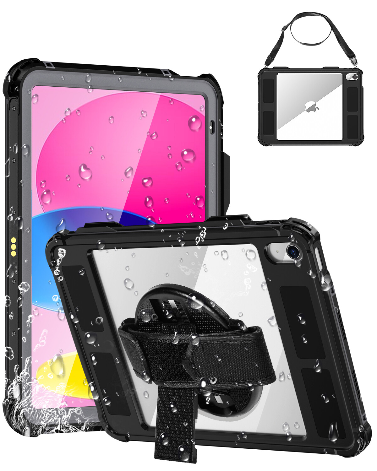 For iPad 10th 9th 8th 7th Gen Waterproof Case Heavy Duty Shockproof Stand Cover