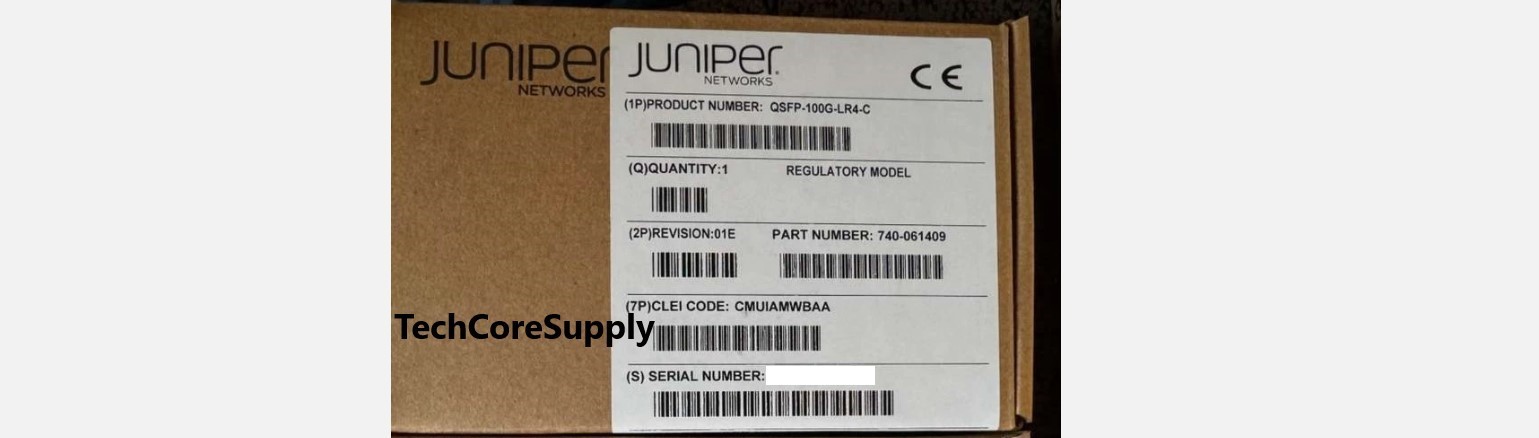 Brand  JUNIPER QSFP100GLR4C QSFP28 100GLR4 Transceiver 740061409 G1N