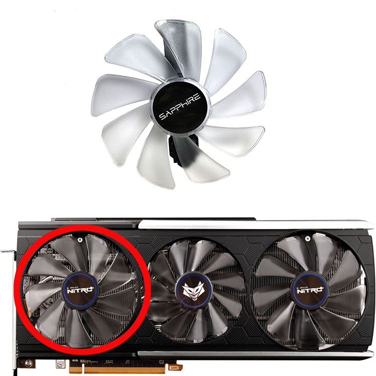 Graphic Card Cooling Fan FDC10H12D9-C/FD10015M12D for SAPPHIRE RX5700XT NITRO