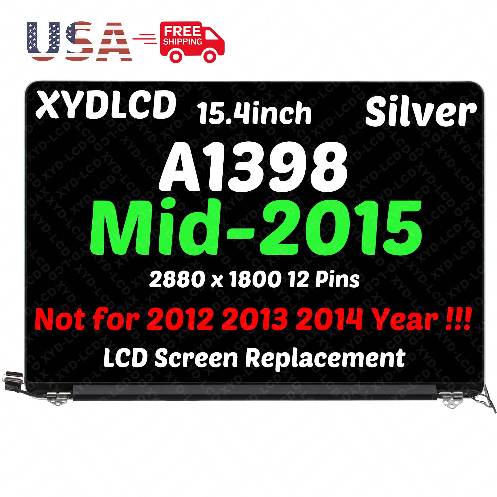 15.4" for Apple MacBook Pro A1398 Mid 2015 EMC 2909 2910 LCD Screen Replacement