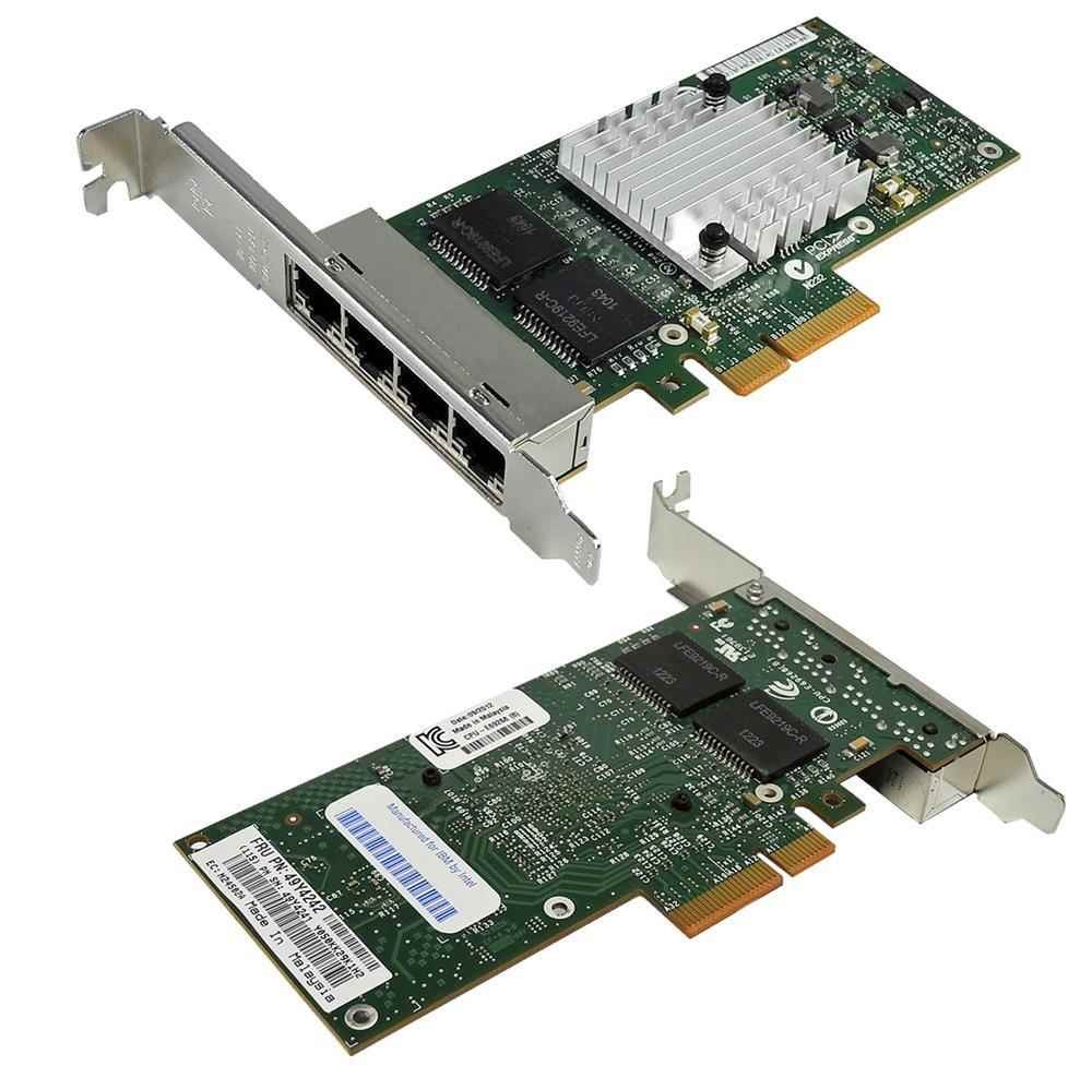 IBM Intel i340-T4 4-Port PCIe x4Gb Ethernet Network Card 49Y4242 94Y5167 FP