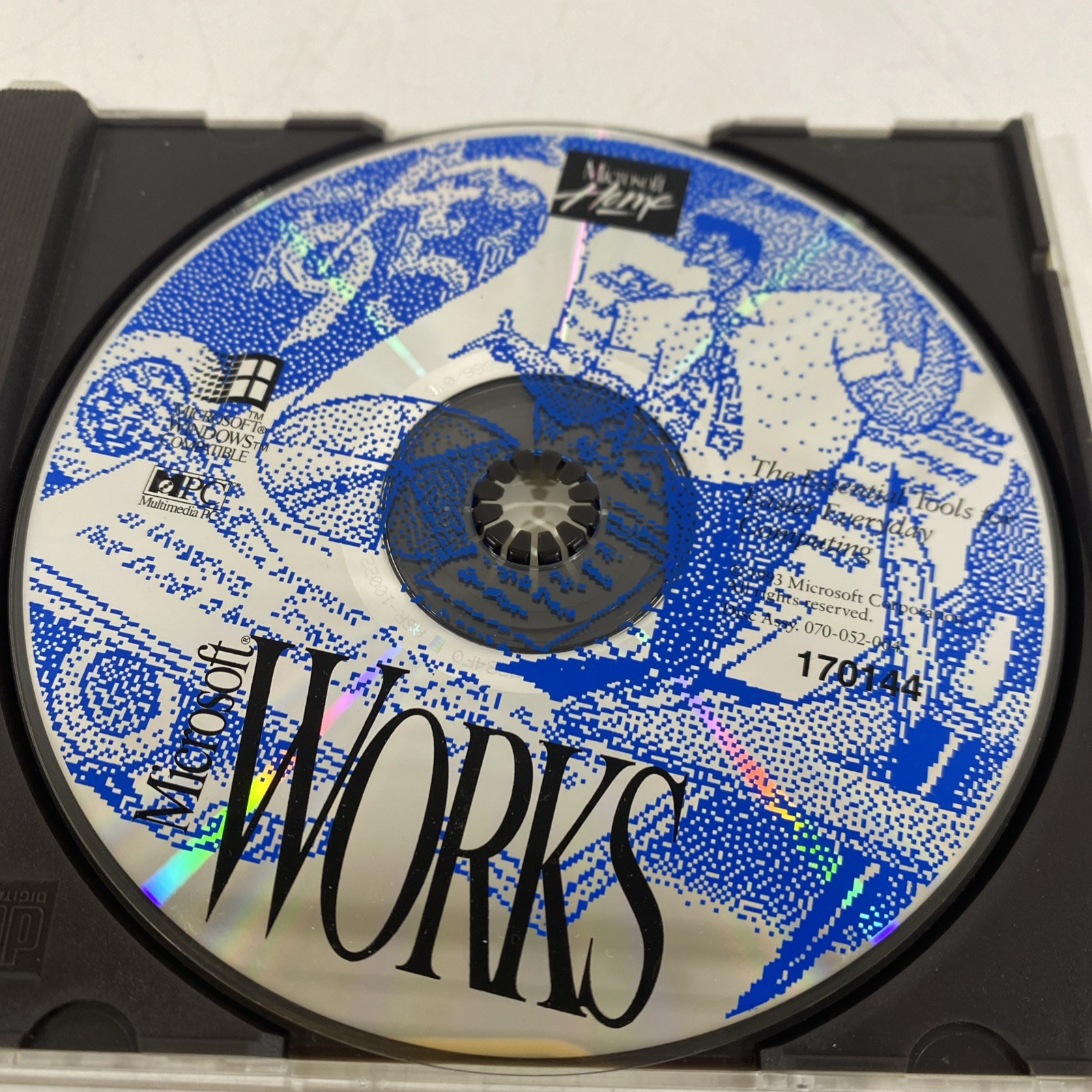 Microsoft Home Microsoft Works 1993 PC Software CD Disc GOOD