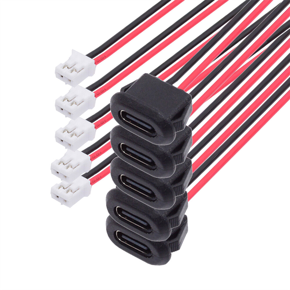 CY 5pcs/set DIY OEM Type C Female Socket to Header Cable Pitch=2.0mm Latch