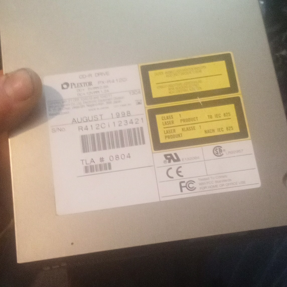 Plextor PX-R412CI PlexWriter 12x10x32 SCSI Internal CD-RW Drive 5.25