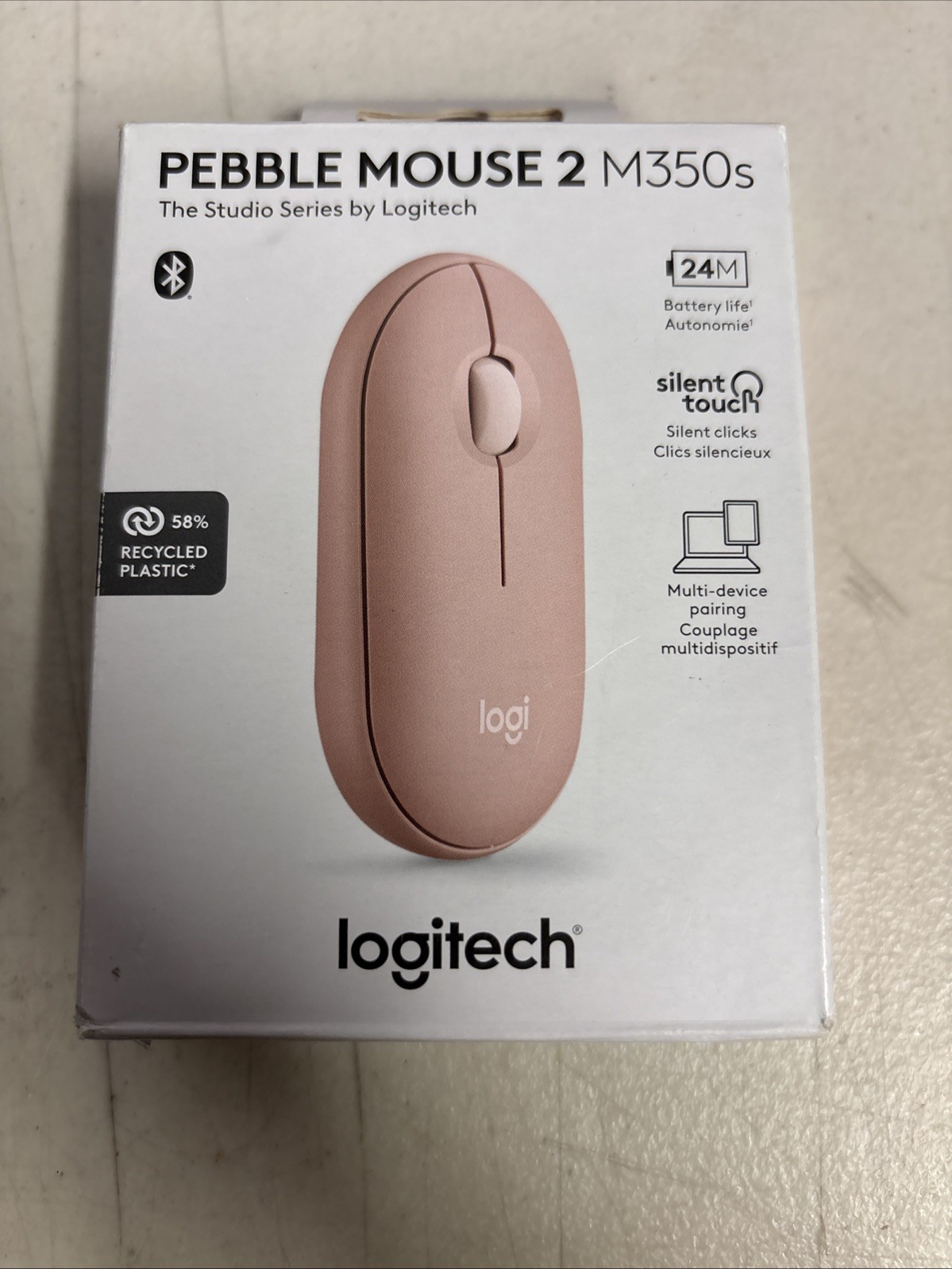 Logitech Pebble 2 M350s Wireless Mouse - Tonal Rose