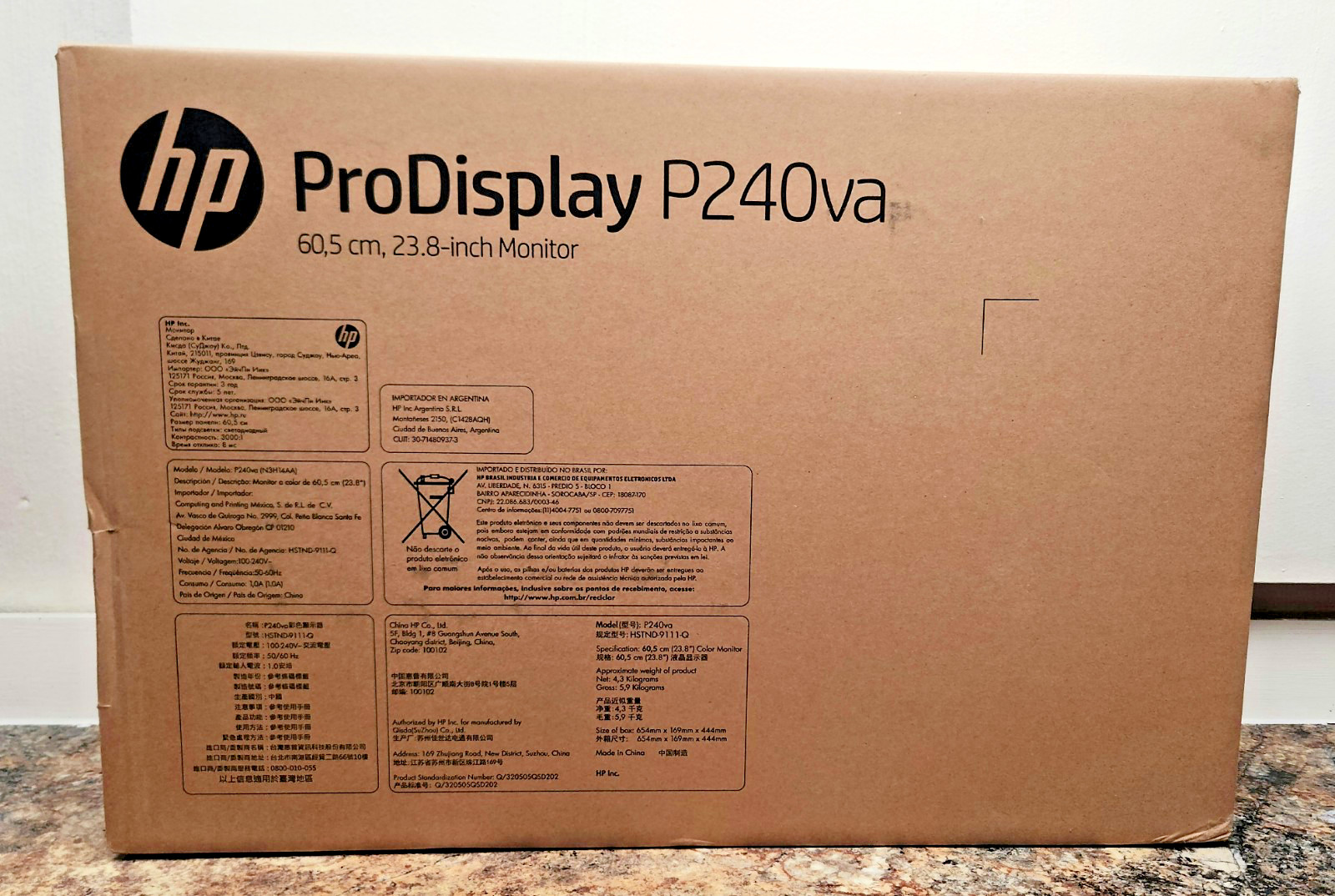 HP ProDisplay P240va 23.8-inch Monitor  Fast Shipping