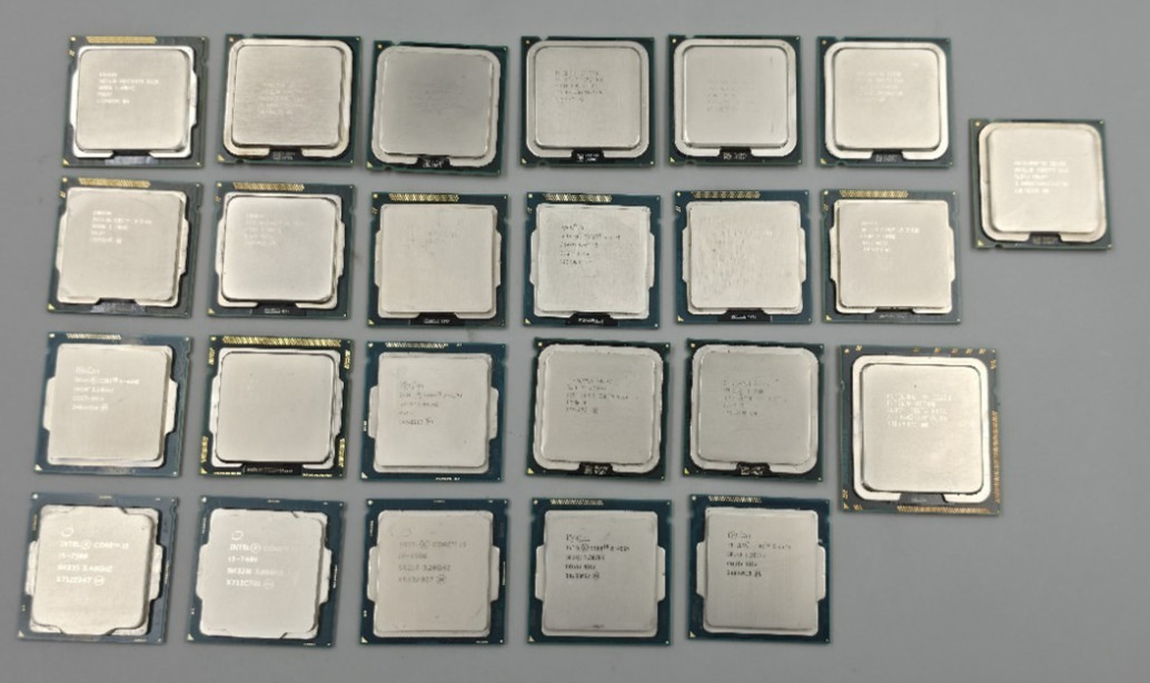 LOT OF 24 Bulk Intel Core i3, i5, core 2 duo, pentium, Xeon "Gold Recovery"