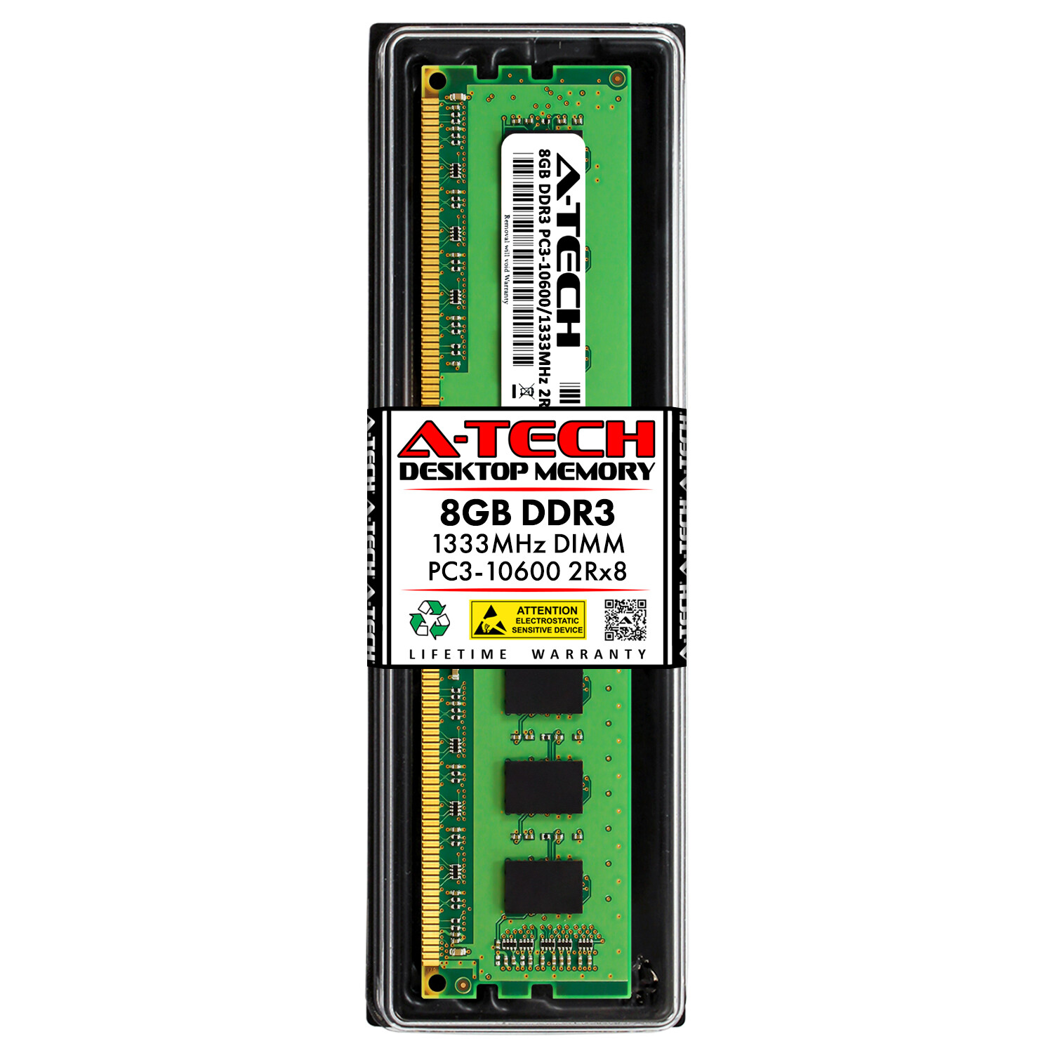 8GB DDR3 PC3-10600 DIMM (Replacement for Kingston KVR1333D3N9H/8G) Memory RAM