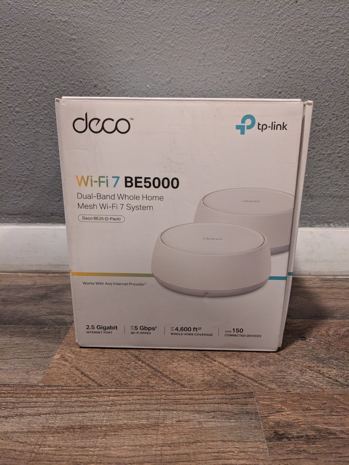 TP-Link Deco BE25 BE5000 Dual Band WiFi 7 Mesh Routers MLO 2.5Gbps 2 Pack TESTED