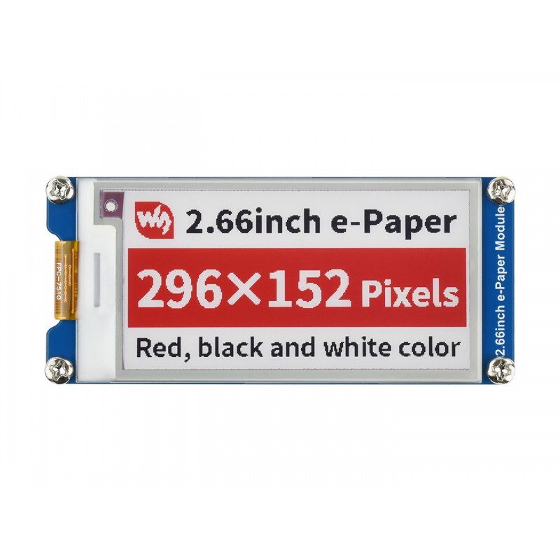 2.66inch e-Paper Module (B) 296×152 E-Ink Display Red Black White SPI Interface