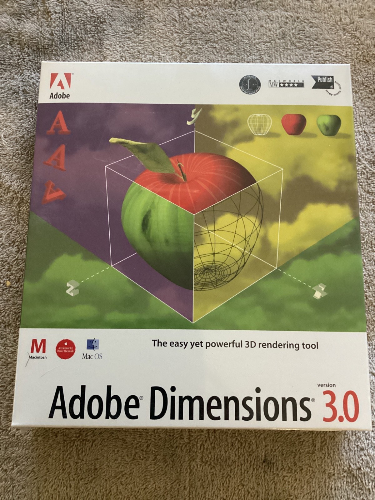 ADOBE Dimensions 3.0 Software Mac Retail Version Macintosh *NEW/SEALED