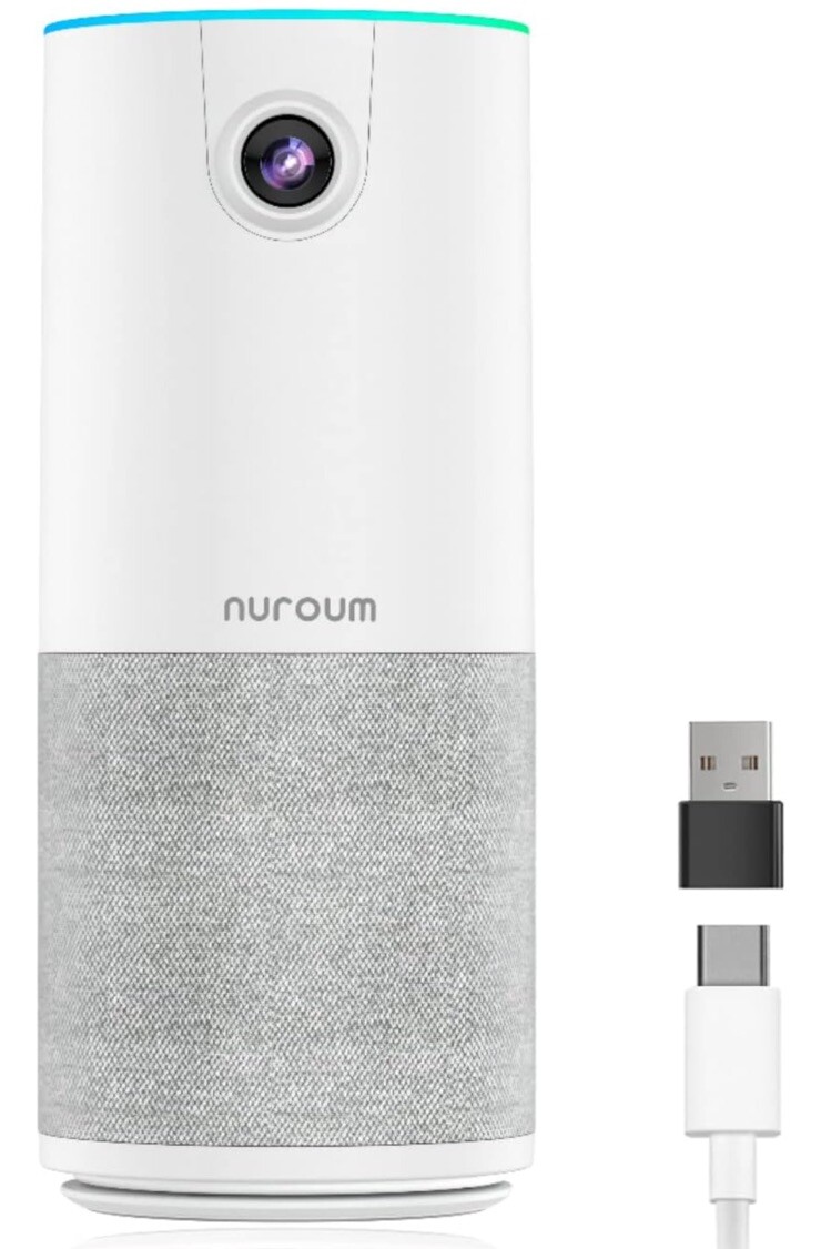 NUROUM HD1080P Conference Webcam w/Microphone & Speaker, Portable All-in-1 Wide-