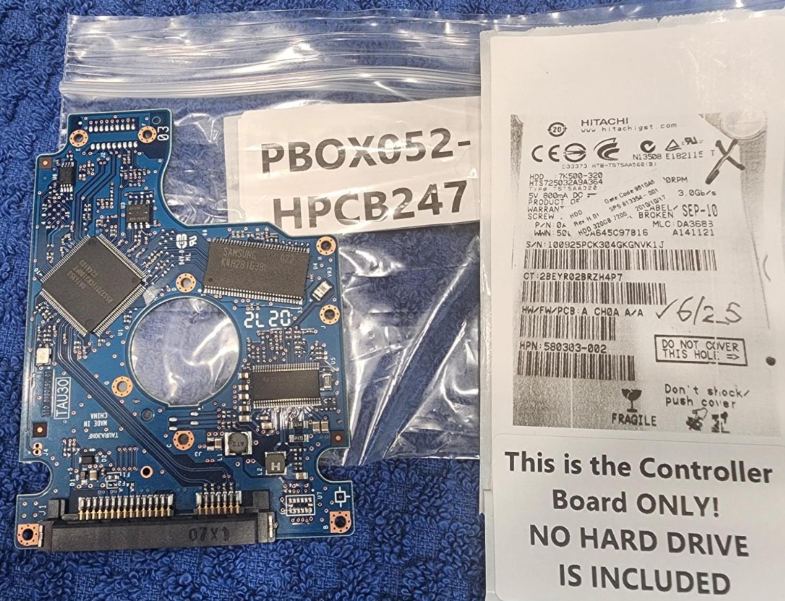 Hitachi HTS725032A9A364 320GB 7200 RPM 2.5" SATA Laptop HDD PCB Board
