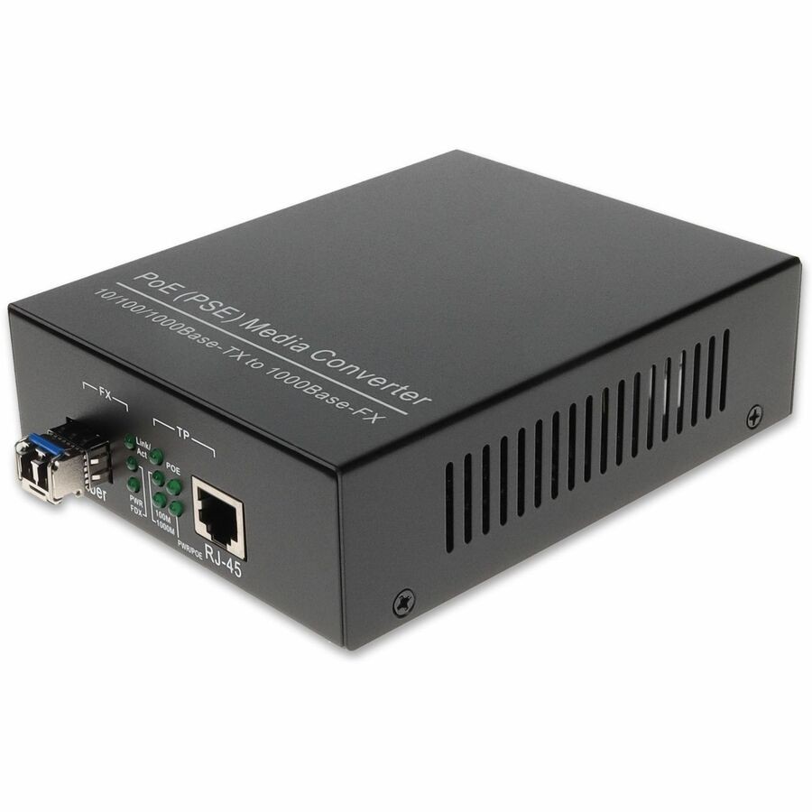 AddOn 10/100/1000Base-TXRJ-45 to 1000Base-LXLC SMF 1310nm 10km POE Media