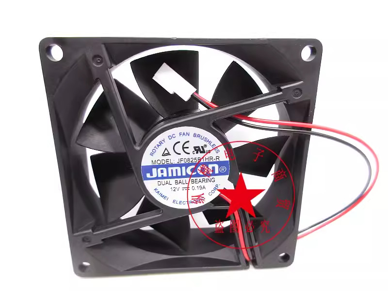 1PC JAMICON JF0825B1HR-R 12V 0.19A 8CM 2-wire cooling fan