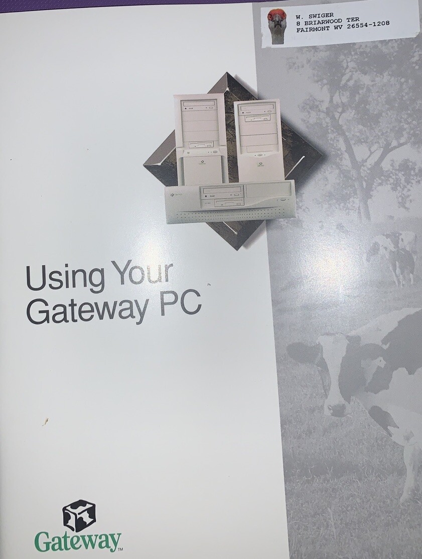 Using Your Gateway PC 1998 User Manual Guide booklet vintage computer book