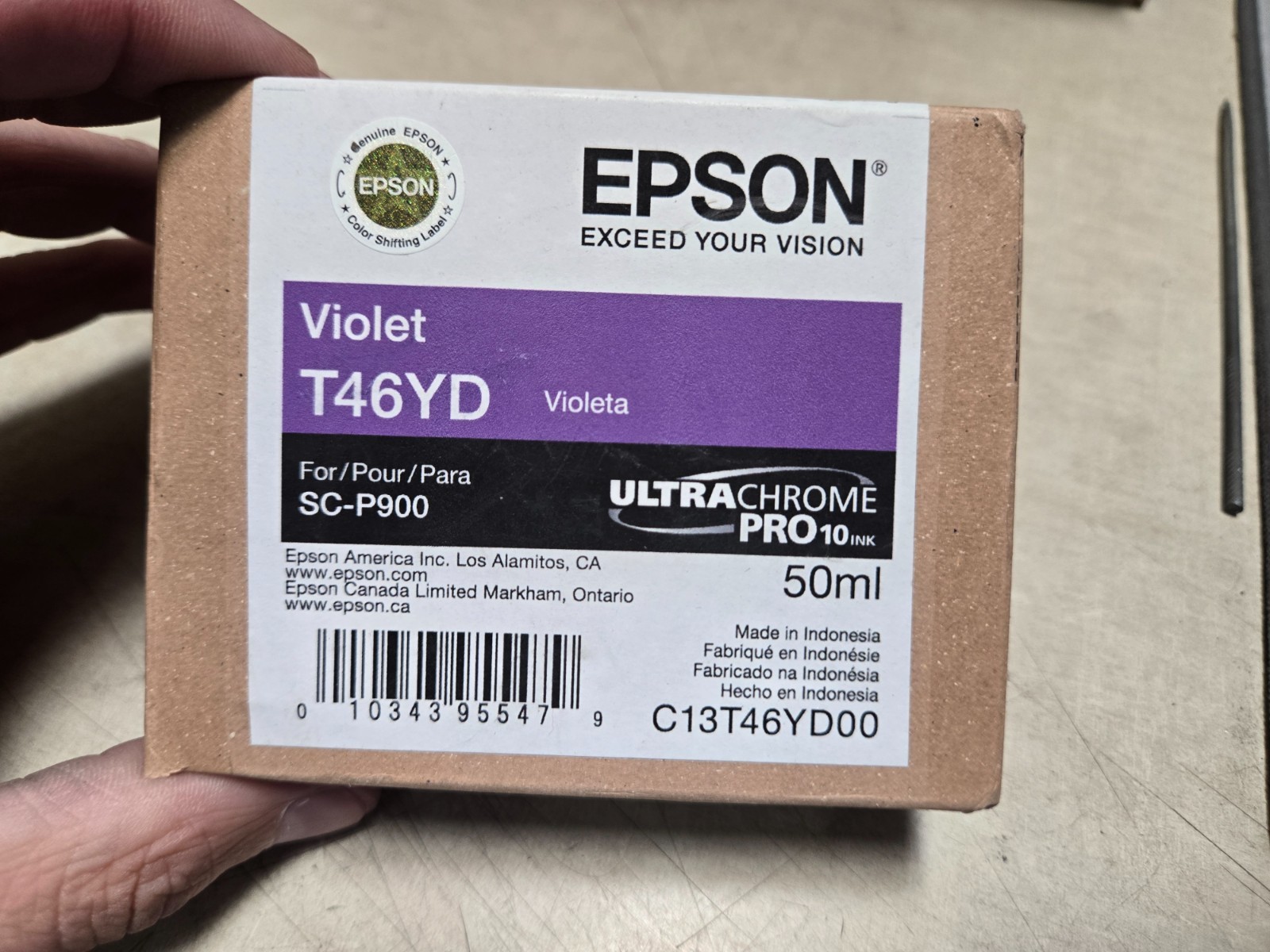 Epson Ultrachrome PRO10 Ink Violet T46YD For SC-P900 09/2023 C13T46YD00
