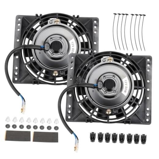 6 Inch Electric Radiator Cooling Fans, Universal Slim Pull 12V 80W 650CFM