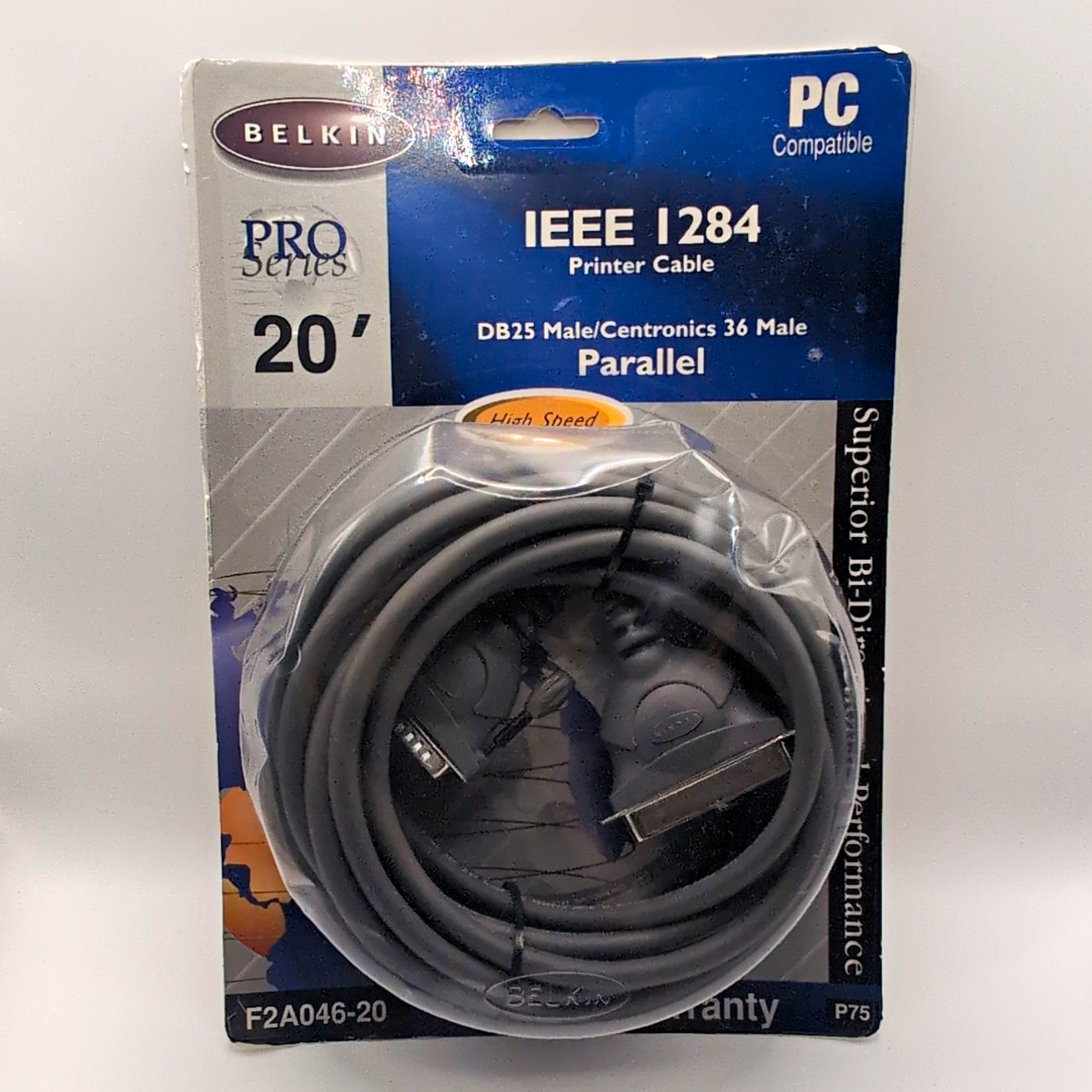 Belkin Pro Series IEEE 1284 20ft Bi-Directional DB25 to Centronics 36 F2A046-20