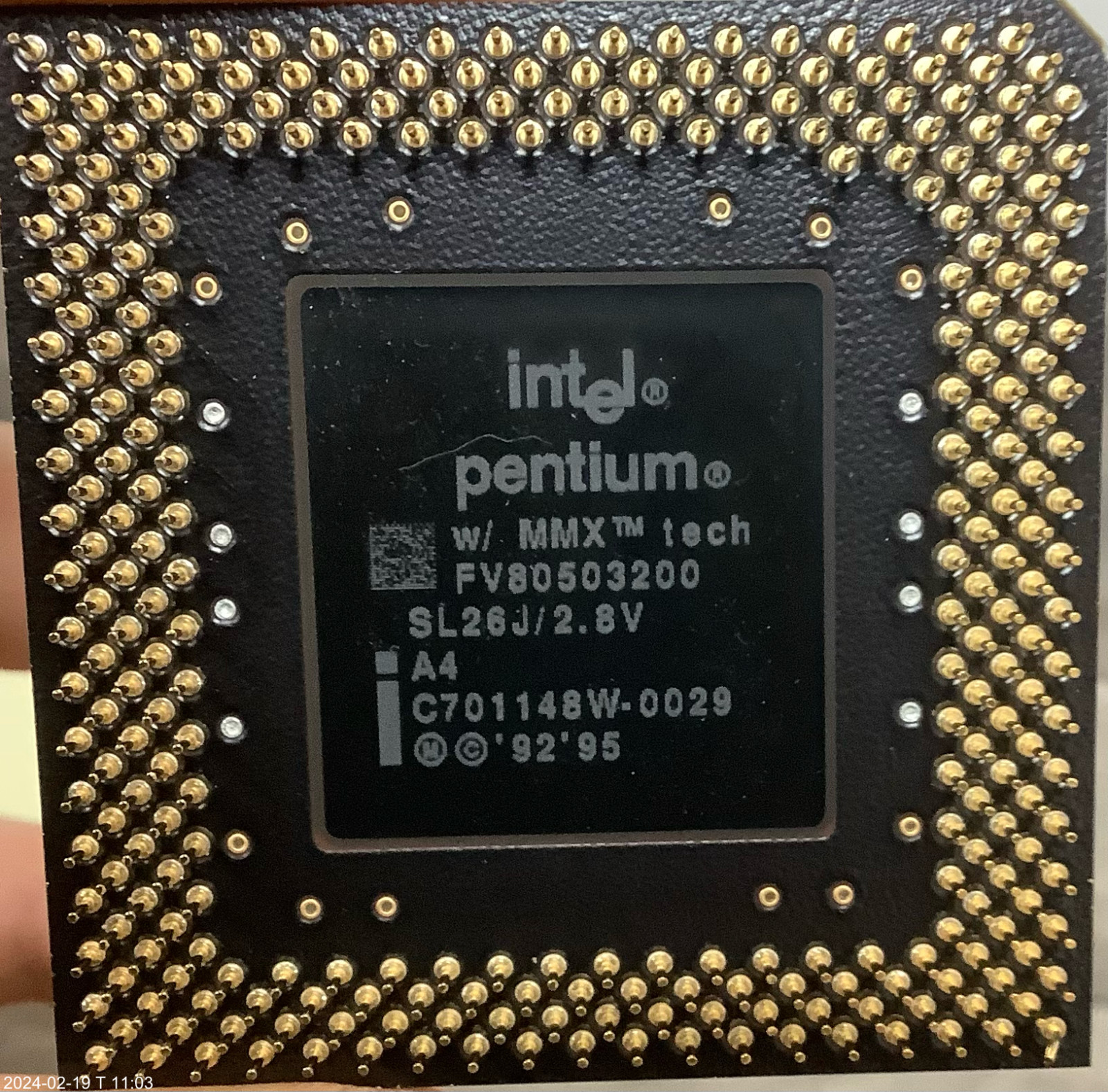 Intel SL26J P1 200Mhz CPU Pentium Processor FV80503200