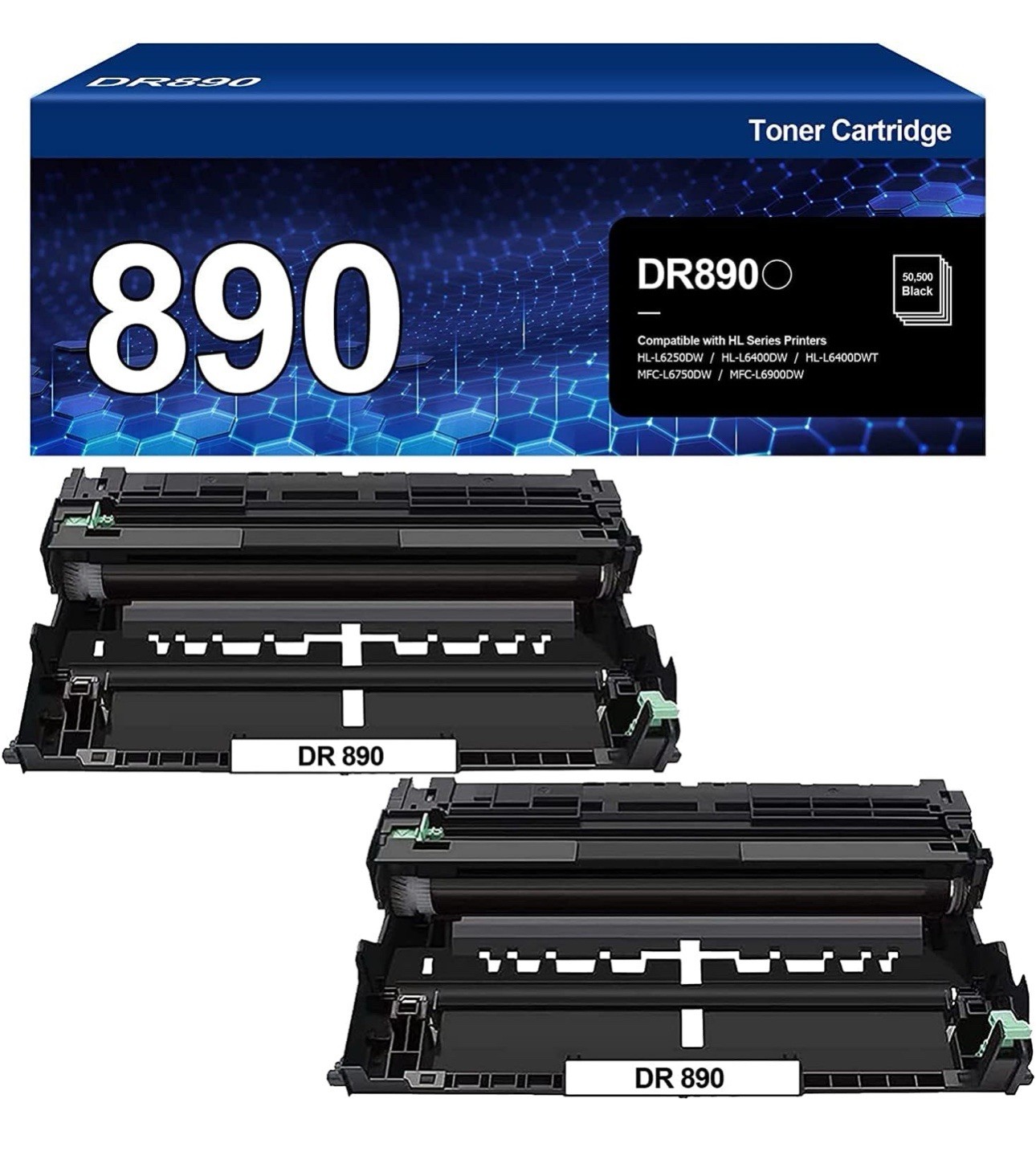 DR890 Drum Unit High Yield 2 Pack Compatible DR890 DR-890 DR 890 Drum Unit Re...