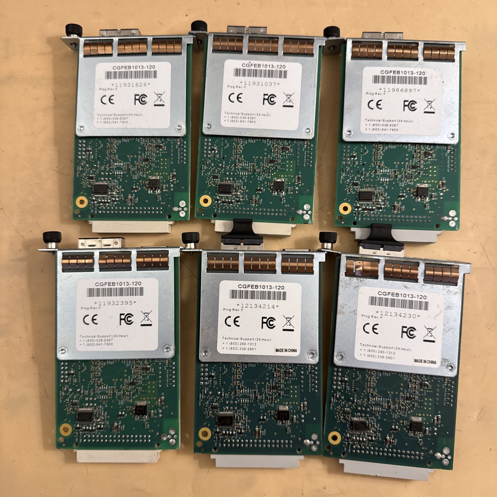 Lot Of 6 Transition Point System Fiber Media Converter 1000B CGFEB1013-120