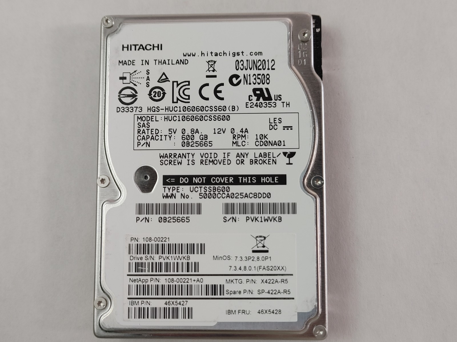 HGST NetApp HUC106060CSS600 600 GB SAS 2 2.5 in Enterprise Drive