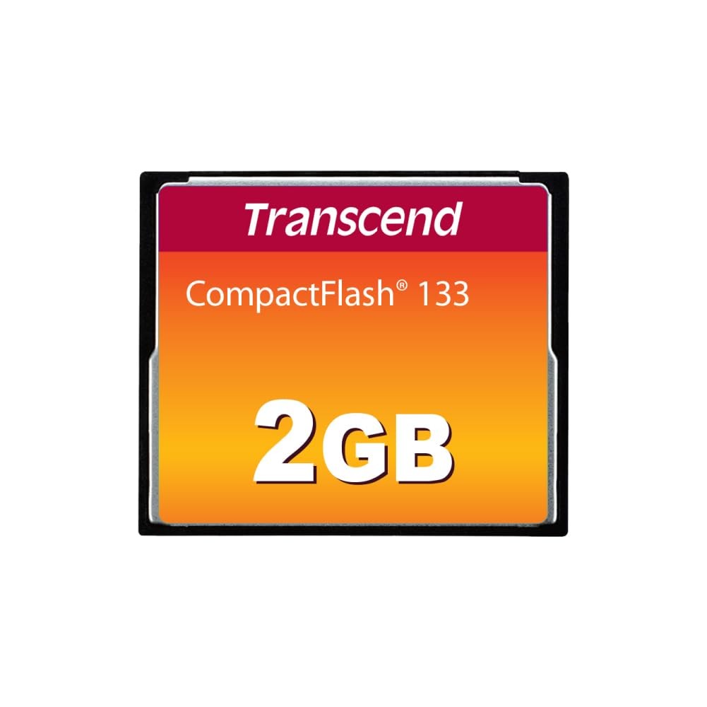 Transcend CF133 CompactFlash Memory Card 2GB, Up to 30MB/s, DSLRs 2 GB, Black