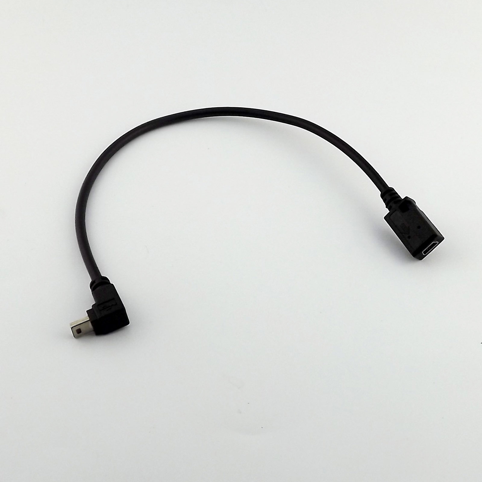 10x Mini USB 5 Pin 90 Degree UP Angled Male to Female Extension Data Lead Cable