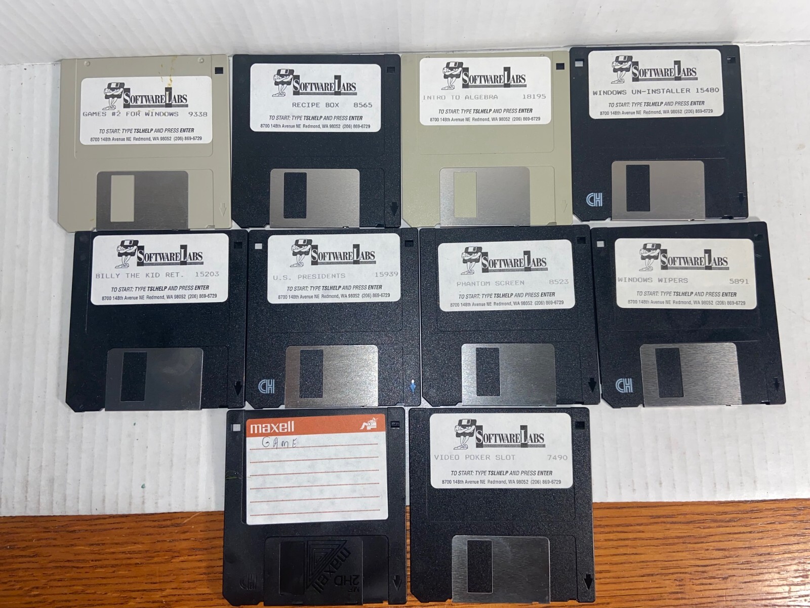 Vintage Software Lot 3.5 Floppy Disks PC Games, Utilities & Programs Files - -A3