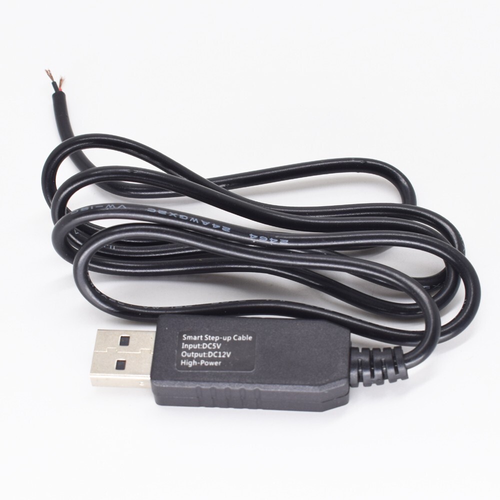 50pcs 3.3ft USB 2.0 A Male 5V To 12V Step-Up Module Converter DIY Pigtail Cable