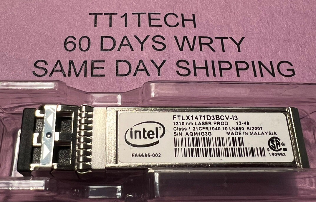 Intel E10GSFPLR FTLX1471D3BCV-I3 E68685-002 SFP+LR for Intel X710-DA4 X722-DA2