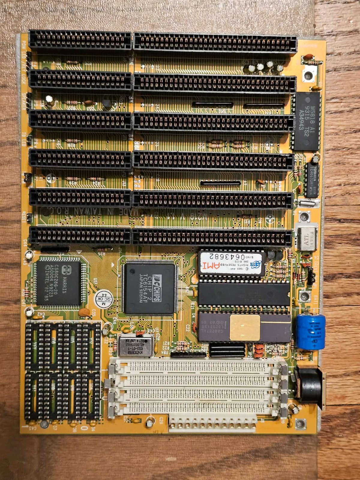 NOS RARE PCChips M219 286 mini Motherboard w/Harris 20 Mhz, FPU & Intel 286XL