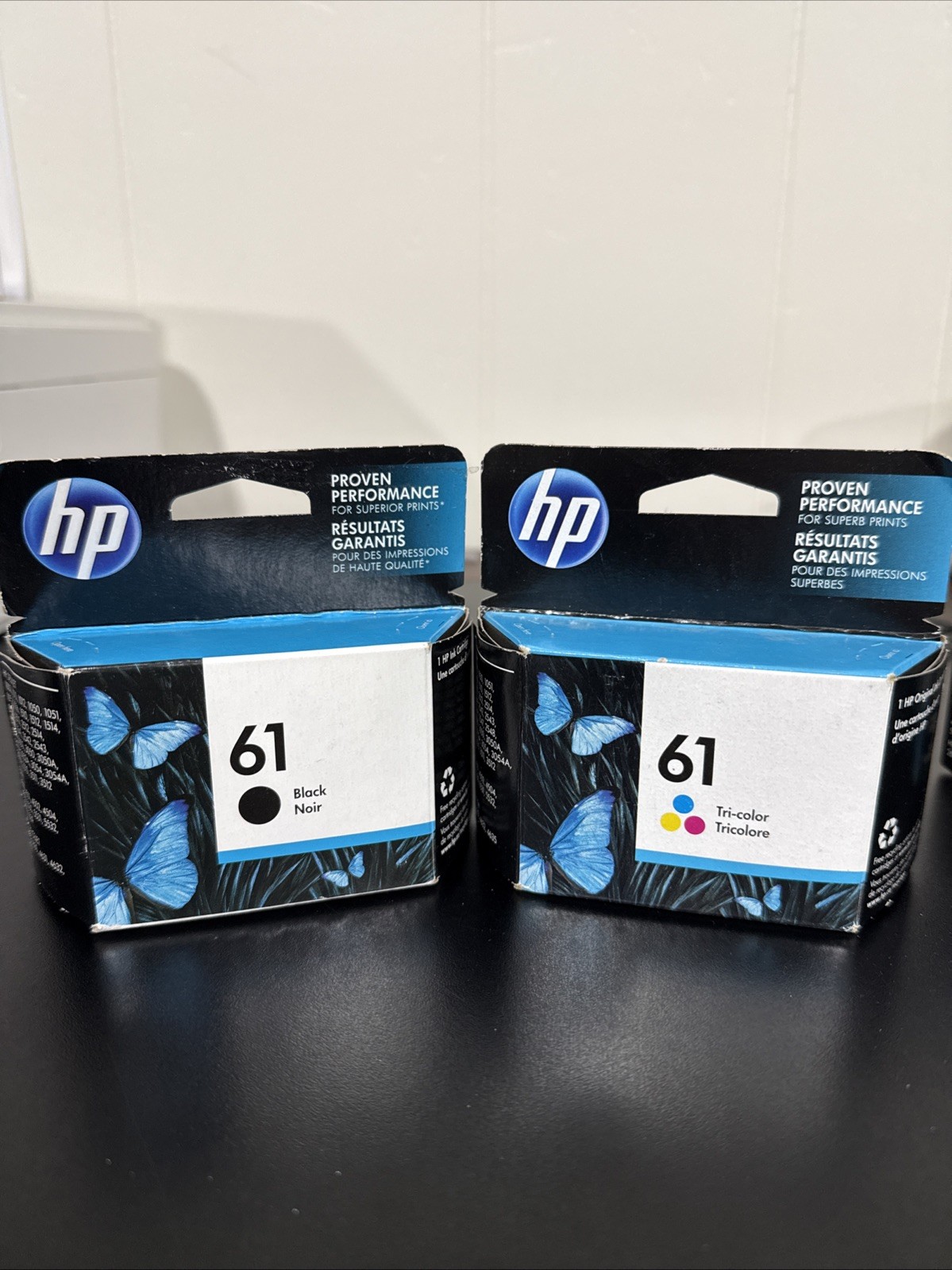 Genuine HP 61 Black & 61 Tri Color Ink Cartridges - Expired 2016 and 2020