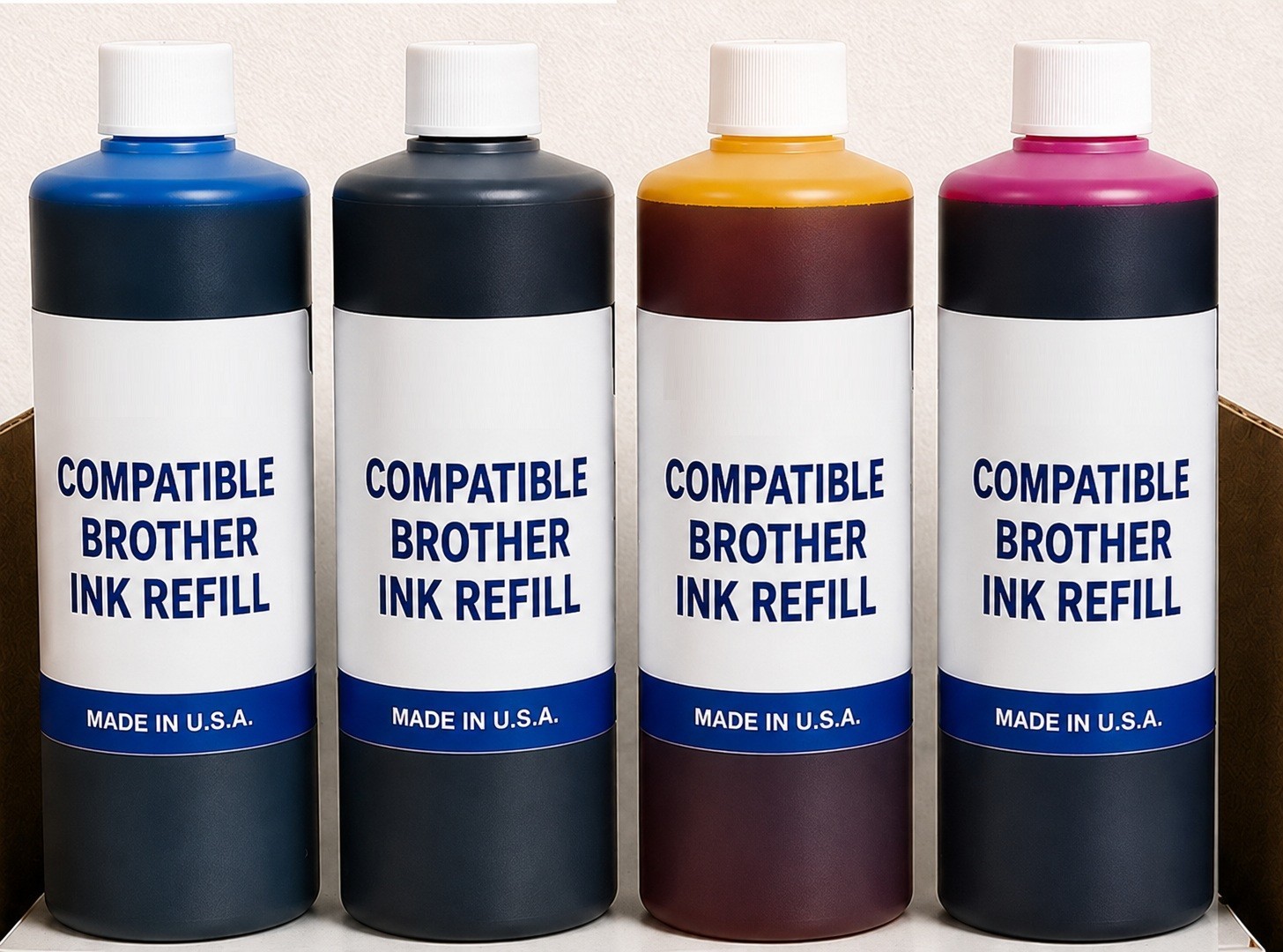 4 LITERS COMPATIBLE BULK INK REFILL FOR BROTHER BTD180BK BTD180M BTD180C BTD180Y