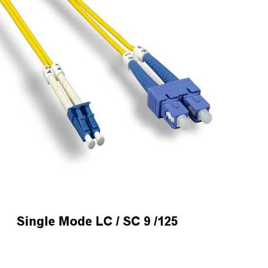 [10X] Kentek 3m LC to SC Single-Mode Fiber Optic Cable 9/125 Duplex Ethernet