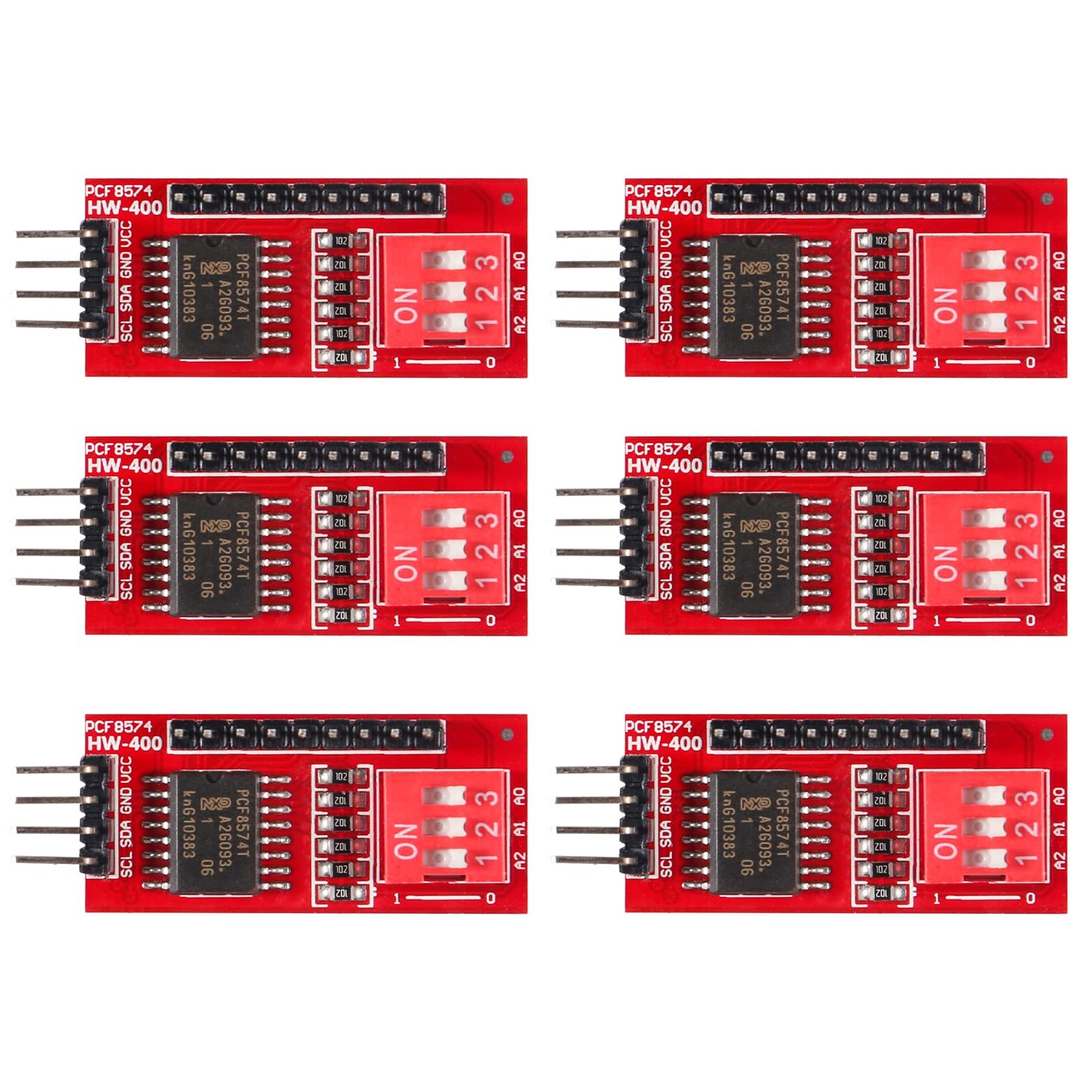 6 Pack PCF8574T I2C IIC IO Expansion Board I/O Expander Module for Arduino