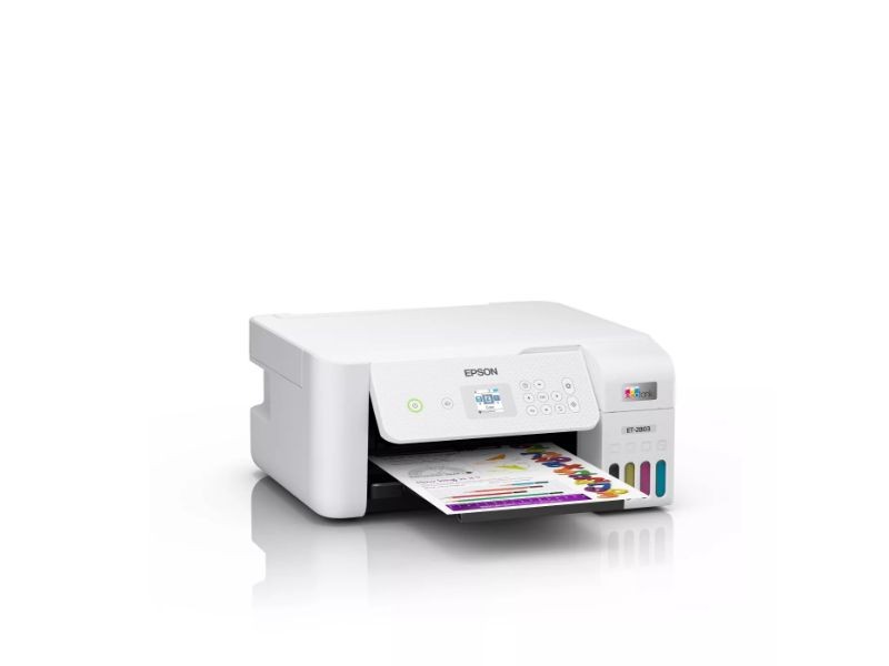 Epson ET-2803 EcoTank Inkjet Printer, Copier, Scanner - White
