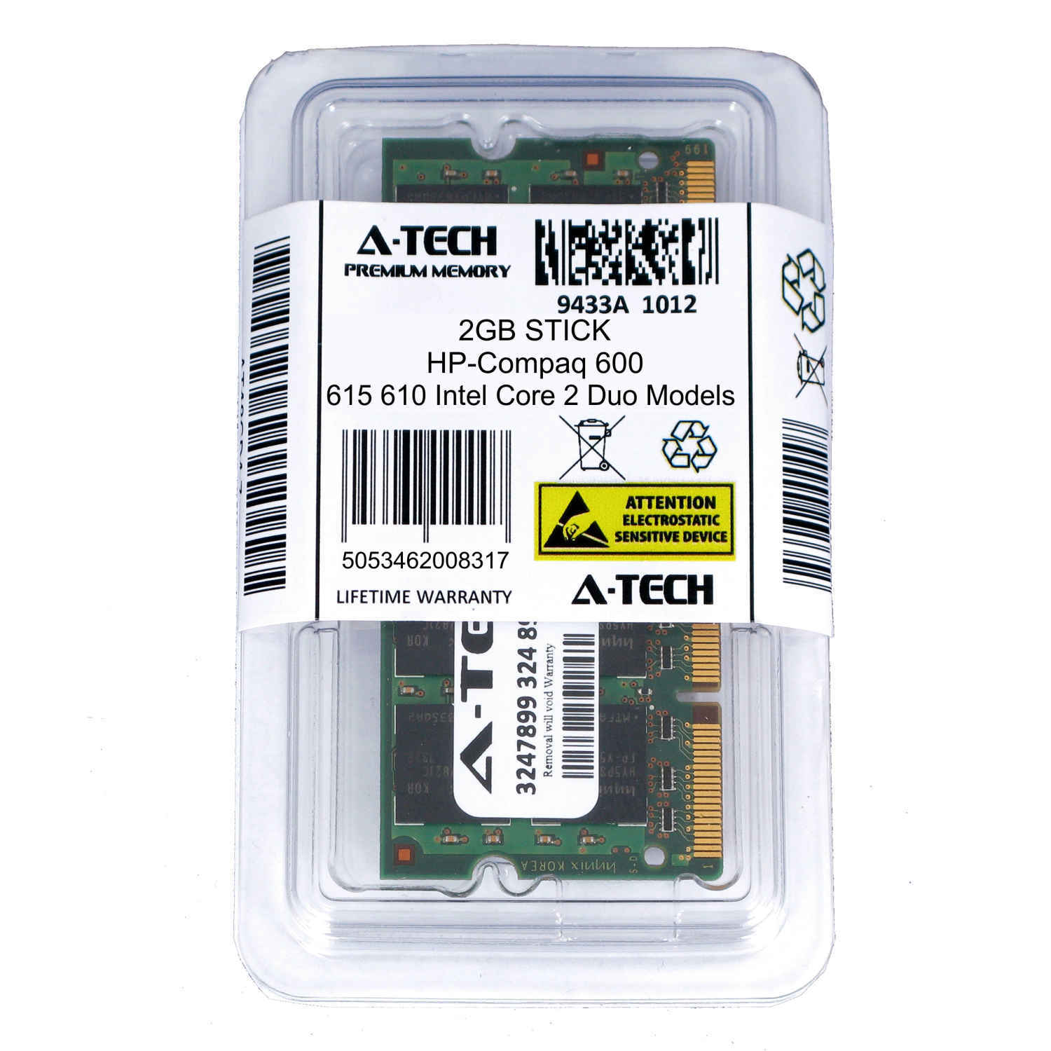 2GB SODIMM HP Compaq 615 610 Intel Core 2 Duo Models HP 610 615 Ram Memory