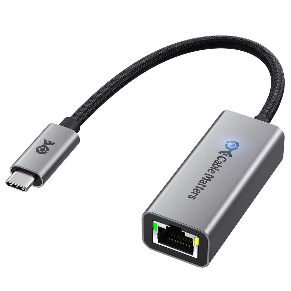 Cable Matters USB-C to 5Gb Ethernet Adapter Thunderbolt 4/5, USB4, MacBook Comp.