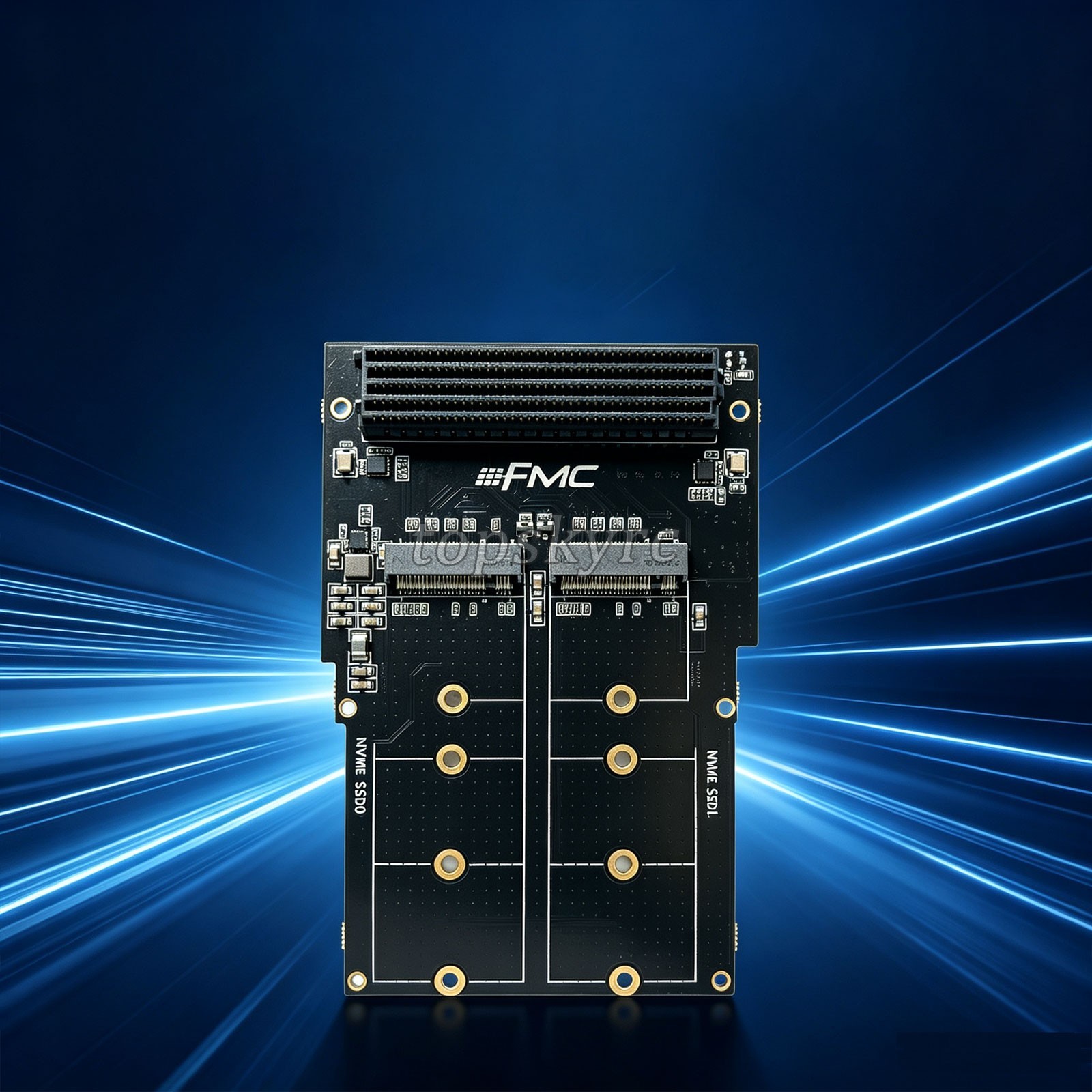 FMC2DualSSD Dual Channel M.2 SSD Expansion Card PCIE3.0x4 for Development Board
