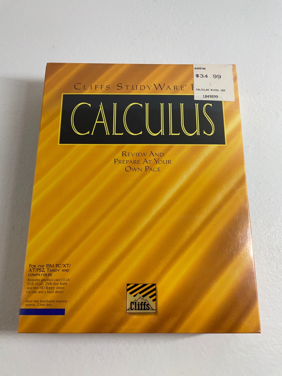 Calculus Cliffs Studyware For PC IBM Tandy - 3.5" Floppy - New & Sealed 1993
