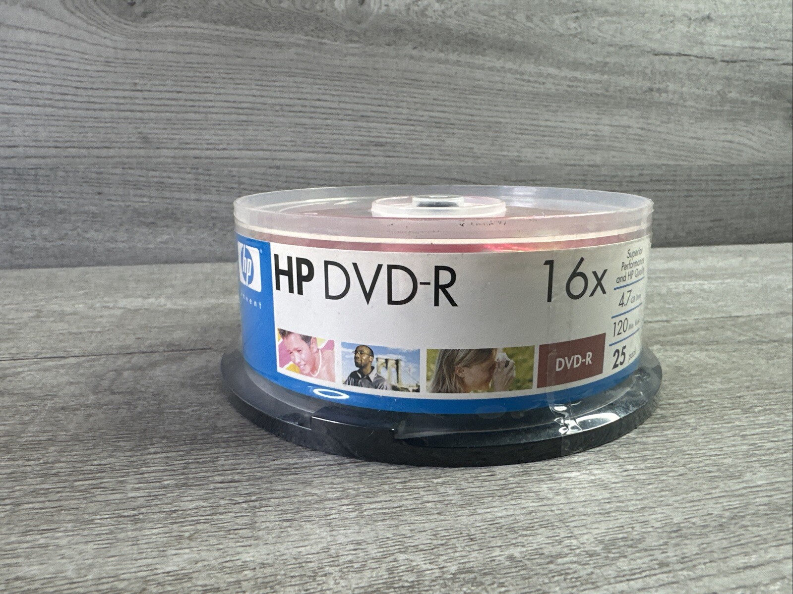 HP DVD-R 16X 4.7 GB Data 120 min Video, 25 PK New Sealed 