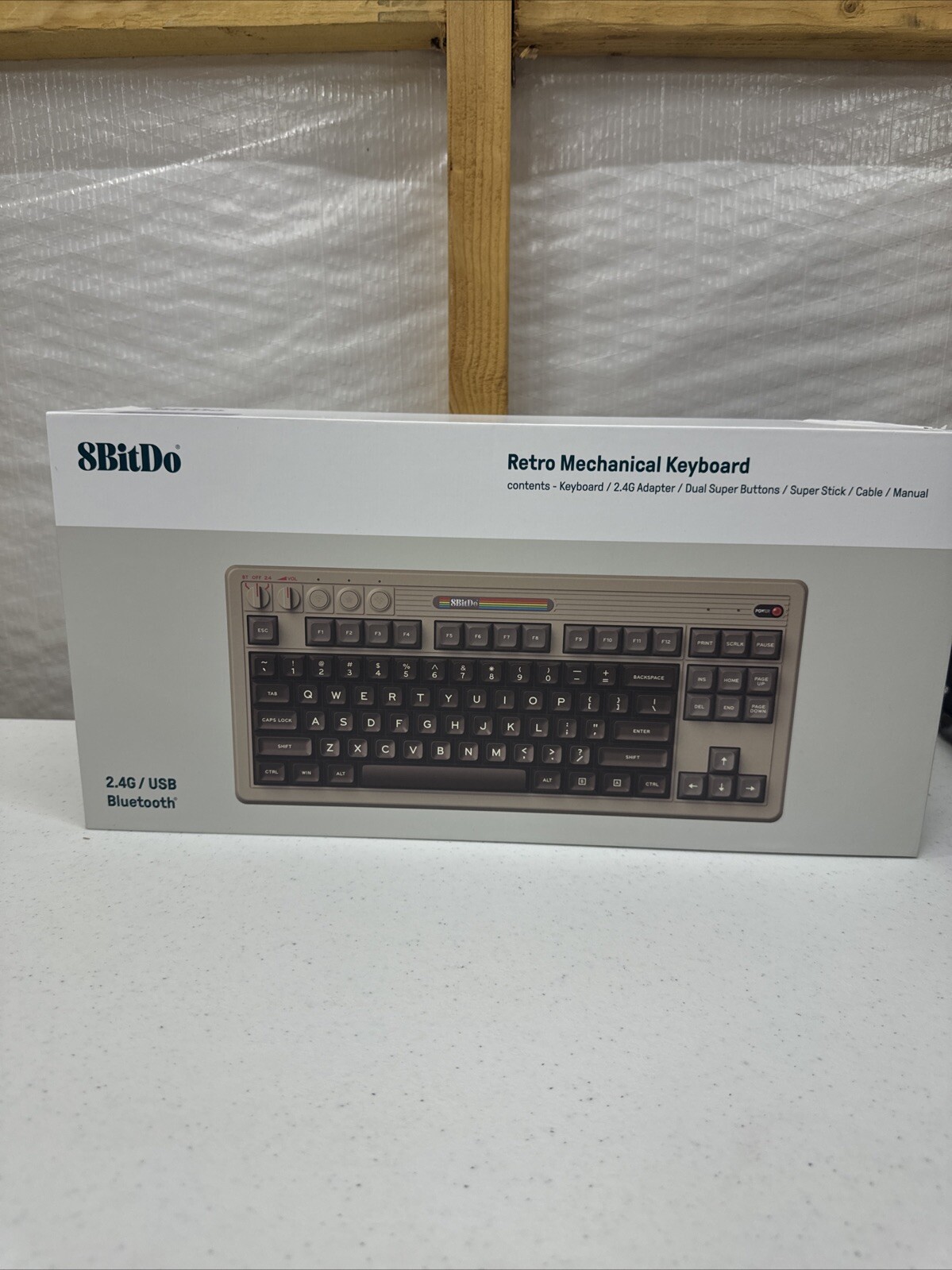 Retro Mechanical Keyboard, Bluetooth/2.4G/Usb-C Hot Swappable Gaming Keyboard wi