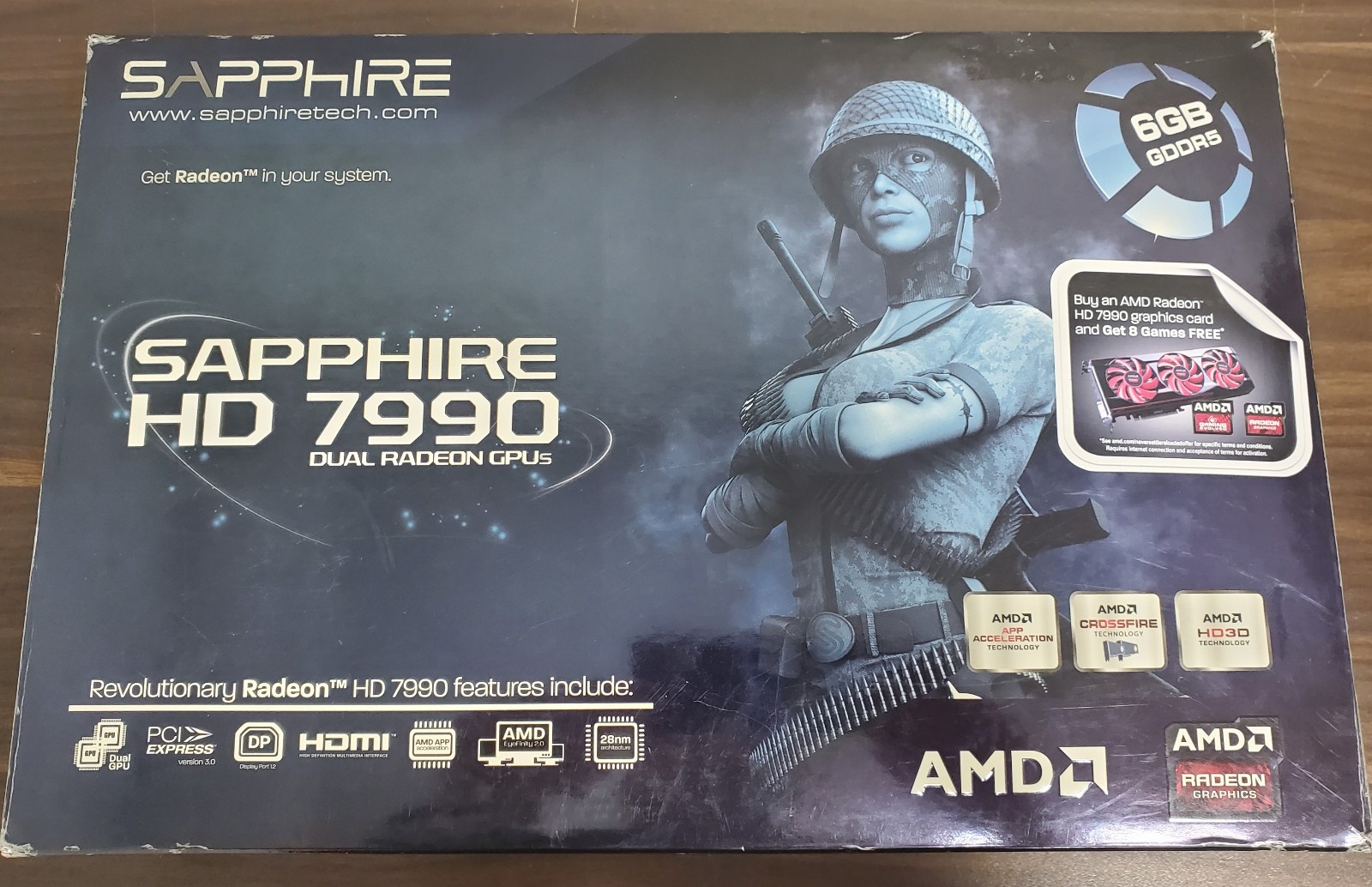 SAPPHIRE RADEON HD 7990 DUAL RADEON GPUS 6GB GDDR5