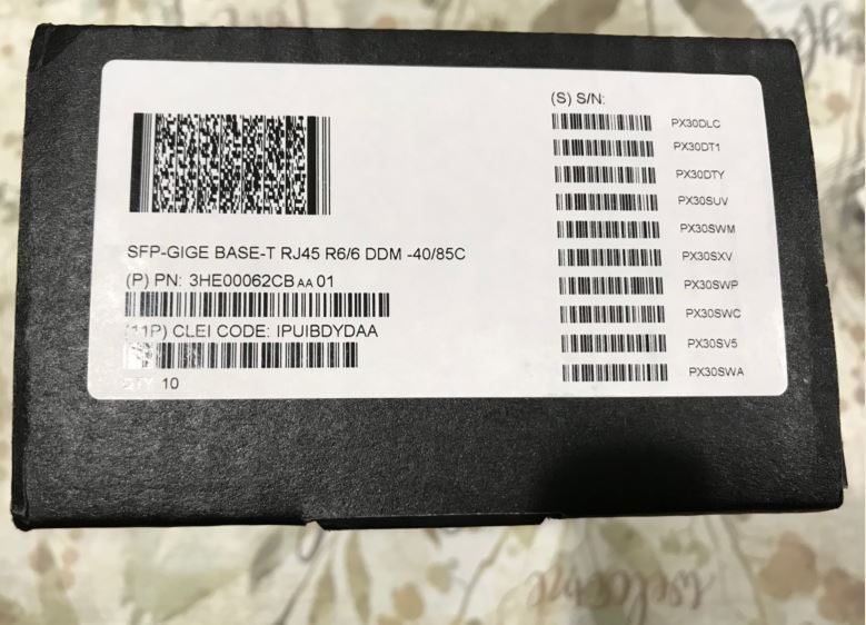 10 Pack Alcatel iSFP-GIG-T SFP RJ45 1000BASE-T 100m RJ45 1G OmniSwitch Series.