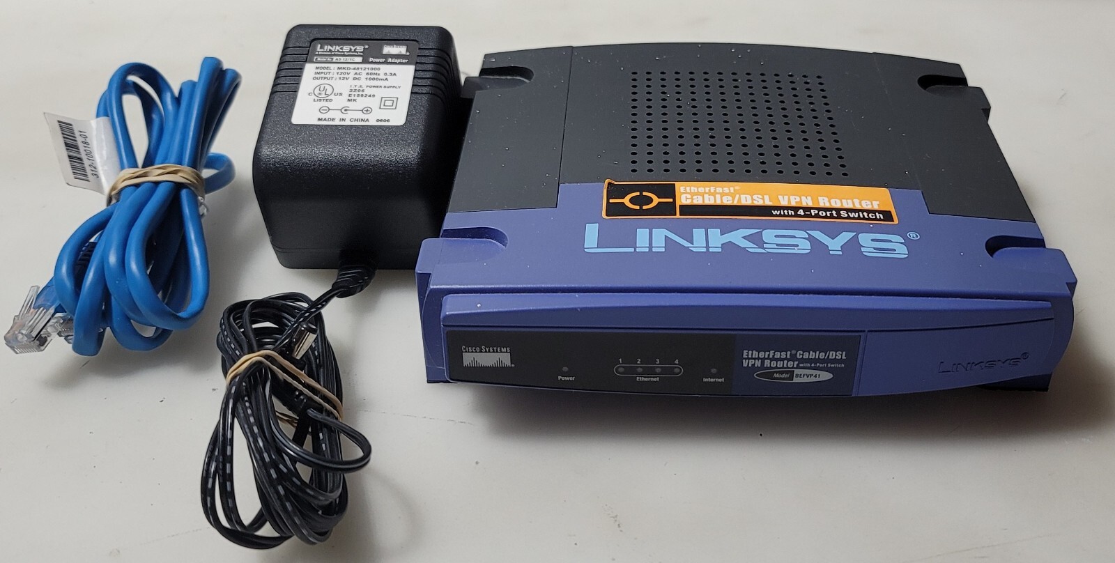 Cisco Linksys BEFVP41 EtherFast Cable/DSL VPN Router 4-Port W/Power