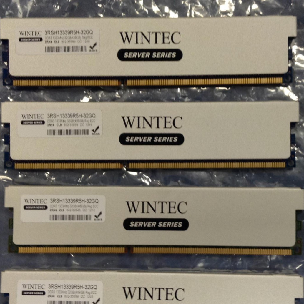 3x Wintec Server Series 32GB (4x8) DDR3 Server Memory 1333 MHz 3RSH13339R5H-32GQ