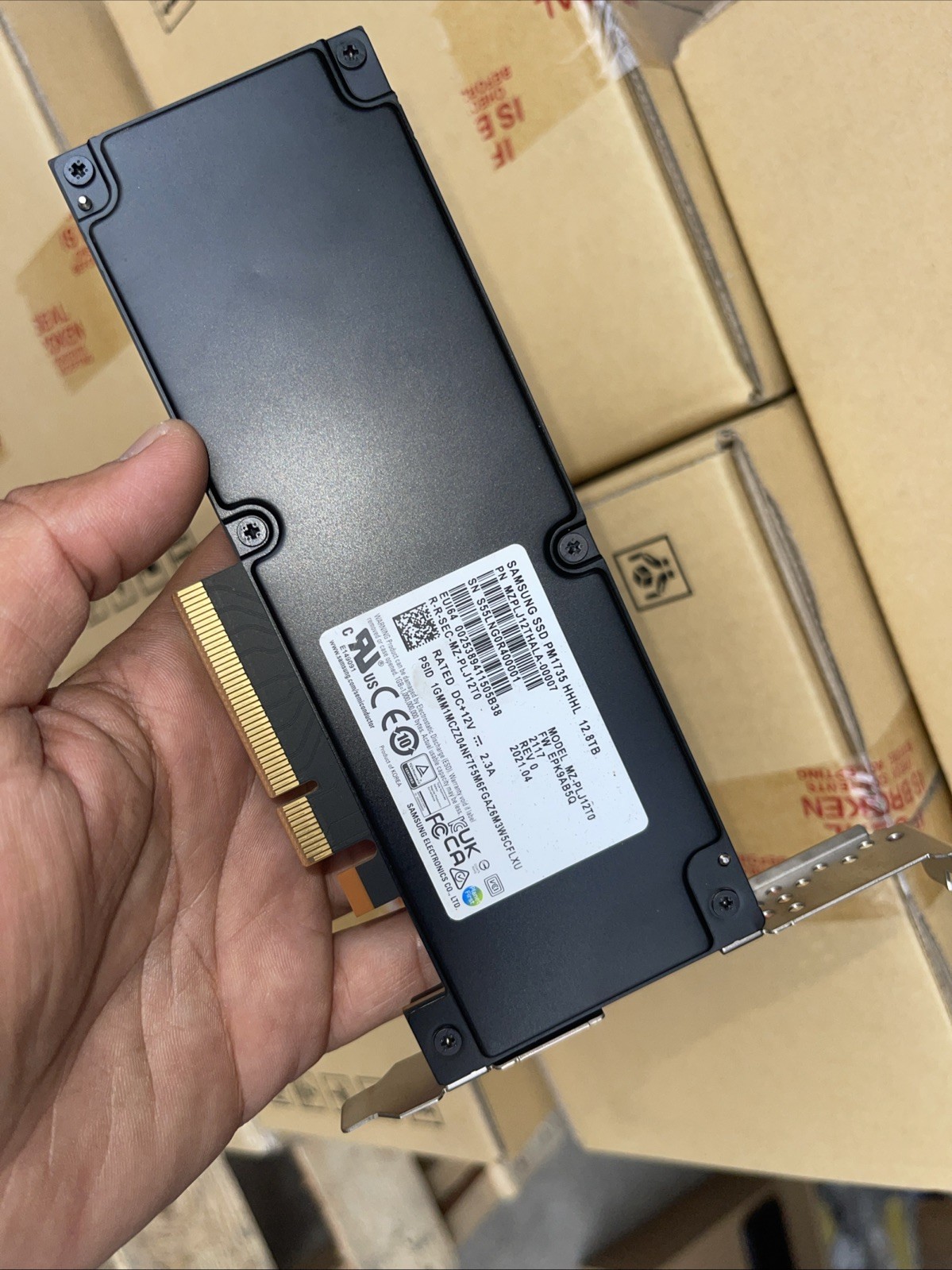 Samsung PM1735 12.8TB TLC PCI exprs 4.0 x8 NVMe (PLP / TCG Opal 2.0) HH-HL-(SSD)