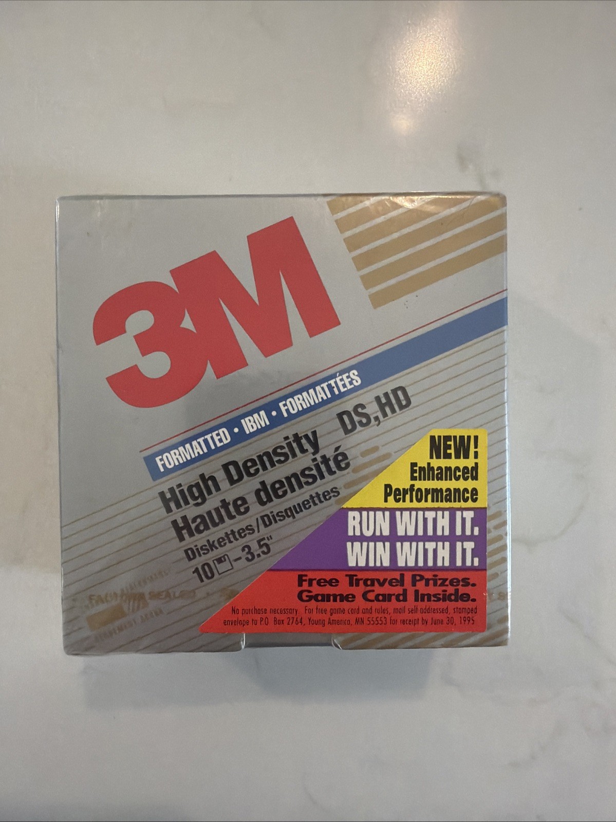 3M DS/HD 3.5” FLOPPY DISKS DOUBLE SIDED High DENSITY 10 PACK - NEW, SEALED.